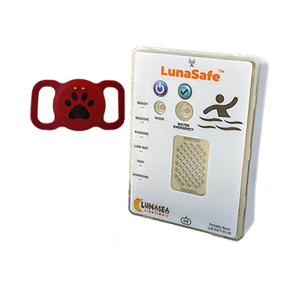 Lunasea Water Activated Pet Safety RF Transmitter w/Rechargeable Alarm Receiver