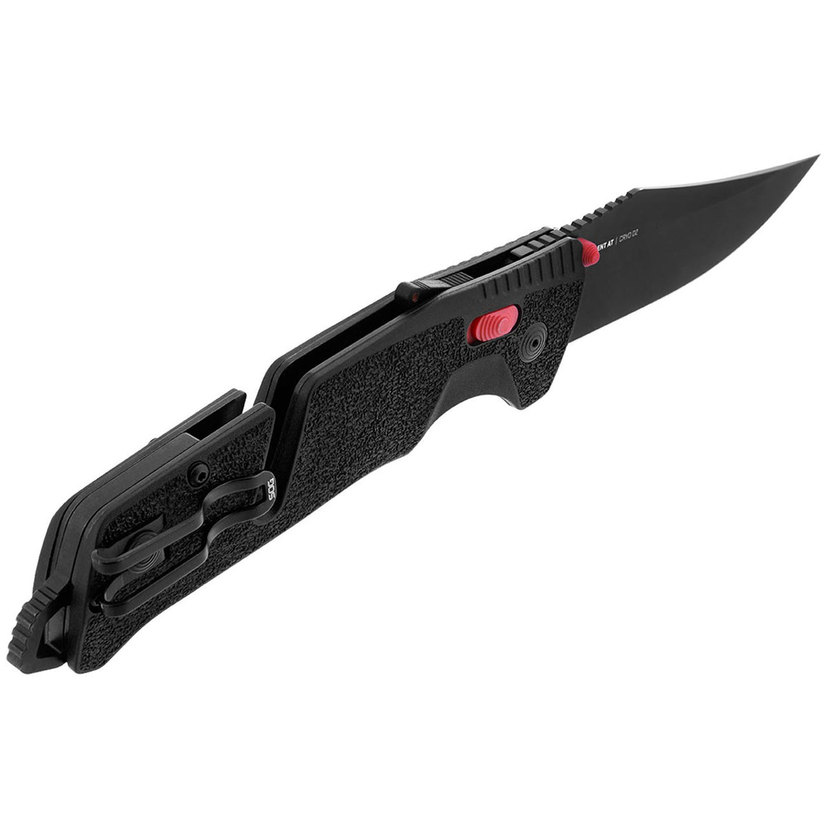 SOG Trident AT 3.7" Folding Pocket Knife (Black & Red)