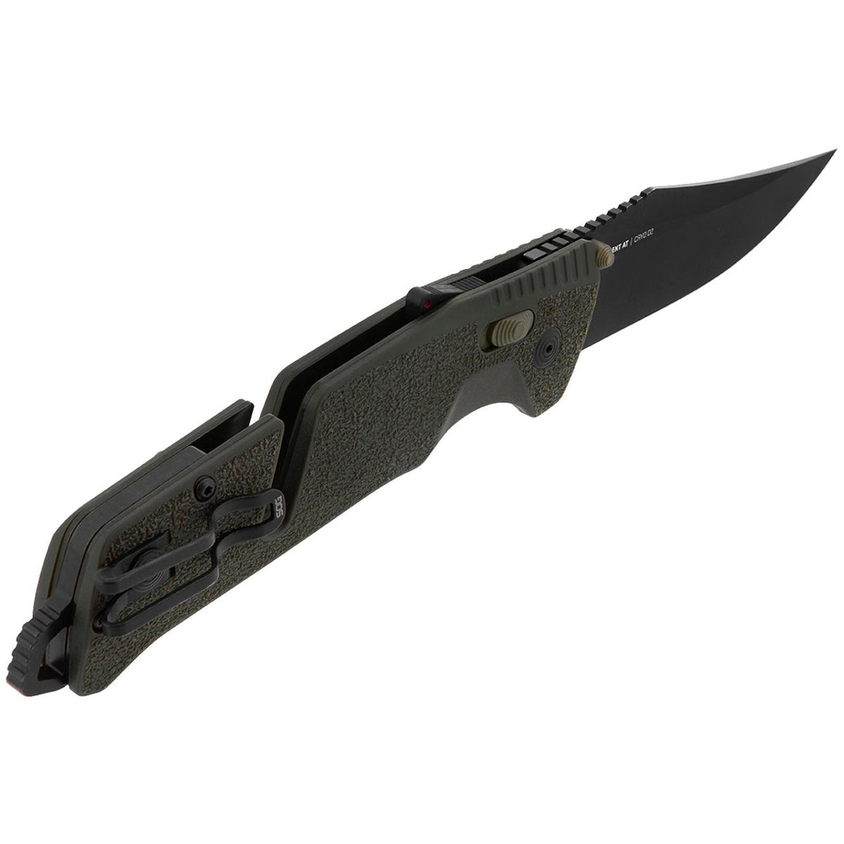 SOG Trident AT 3.7" Folding Pocket Knife (Olive Drab)