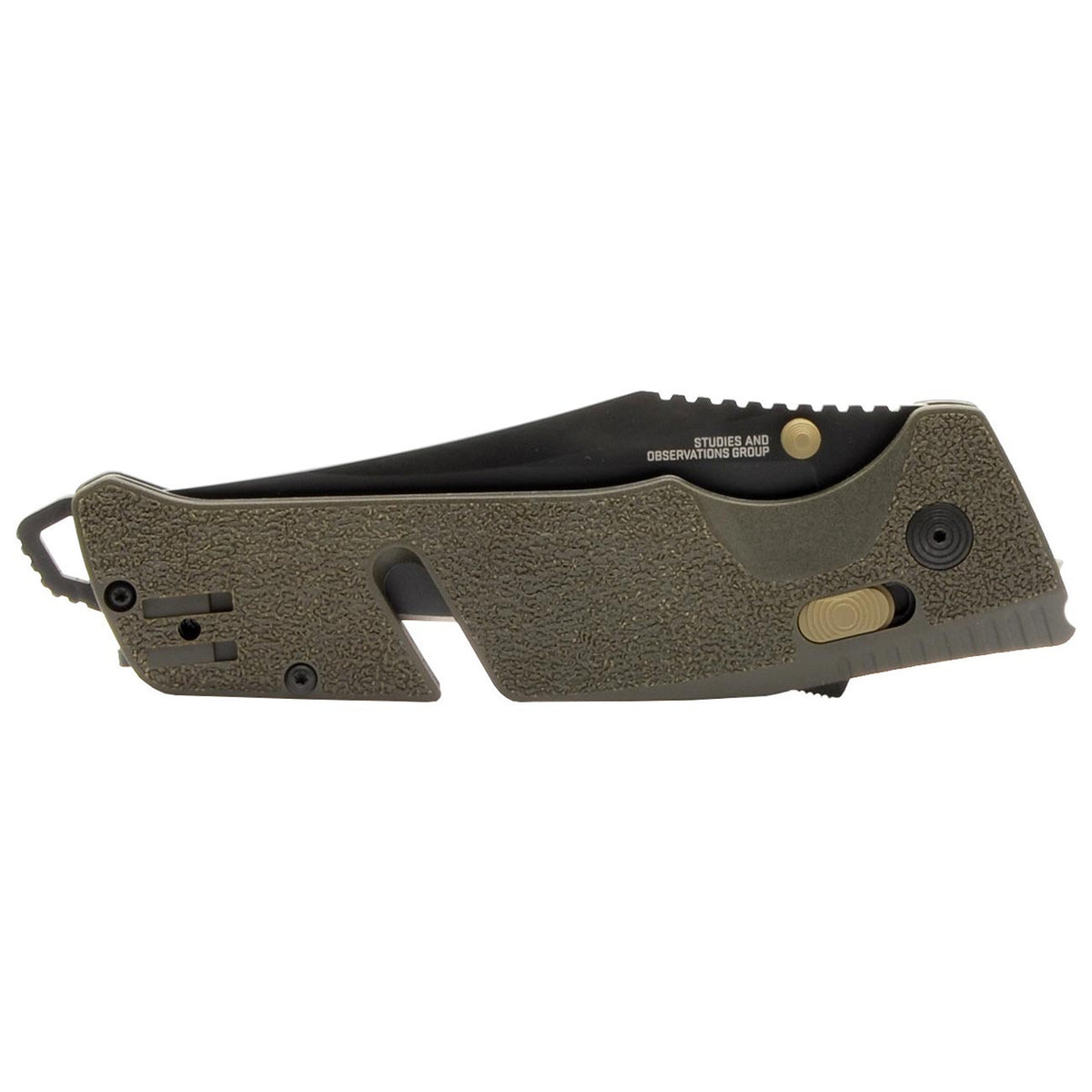 SOG Trident AT Partially Serrated 3.7" Folding Pocket Knife (OD Green)