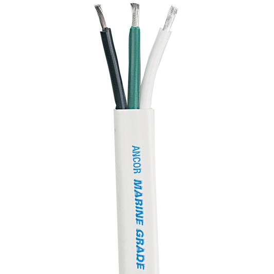 Ancor White Triplex Cable - 12/3 - White, Black, Green - Sold by the Foot 111979