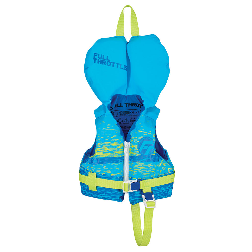 Full Throttle Infant Nylon Life Jacket - Aqua/Neon Green