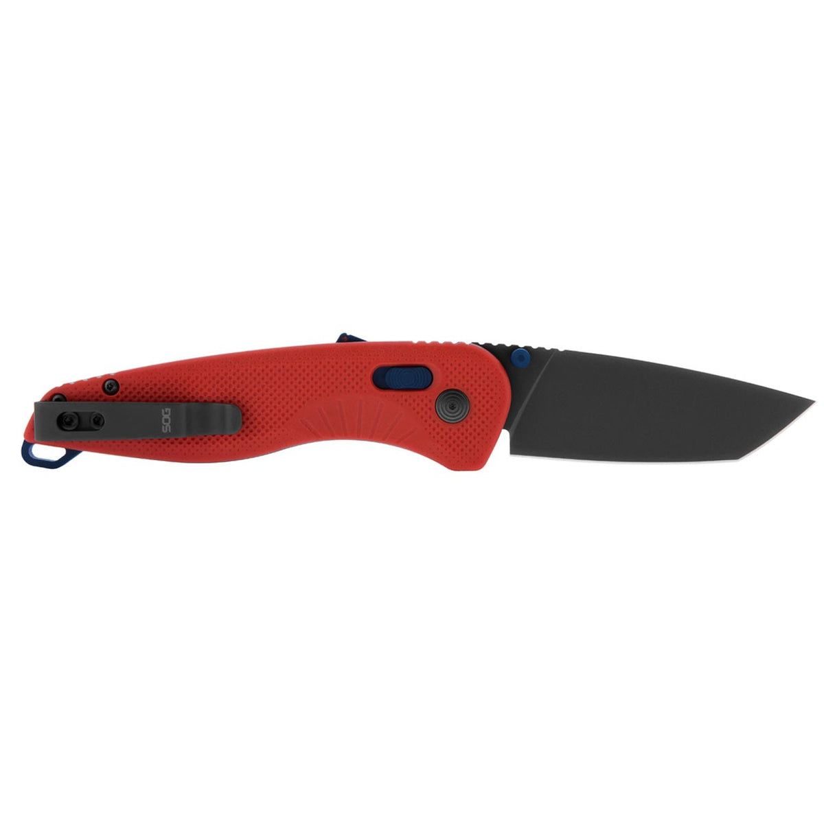 SOG Aegis AT Tanto 3.13" Folding Pocket Knife (Rescue Red & Indigo)
