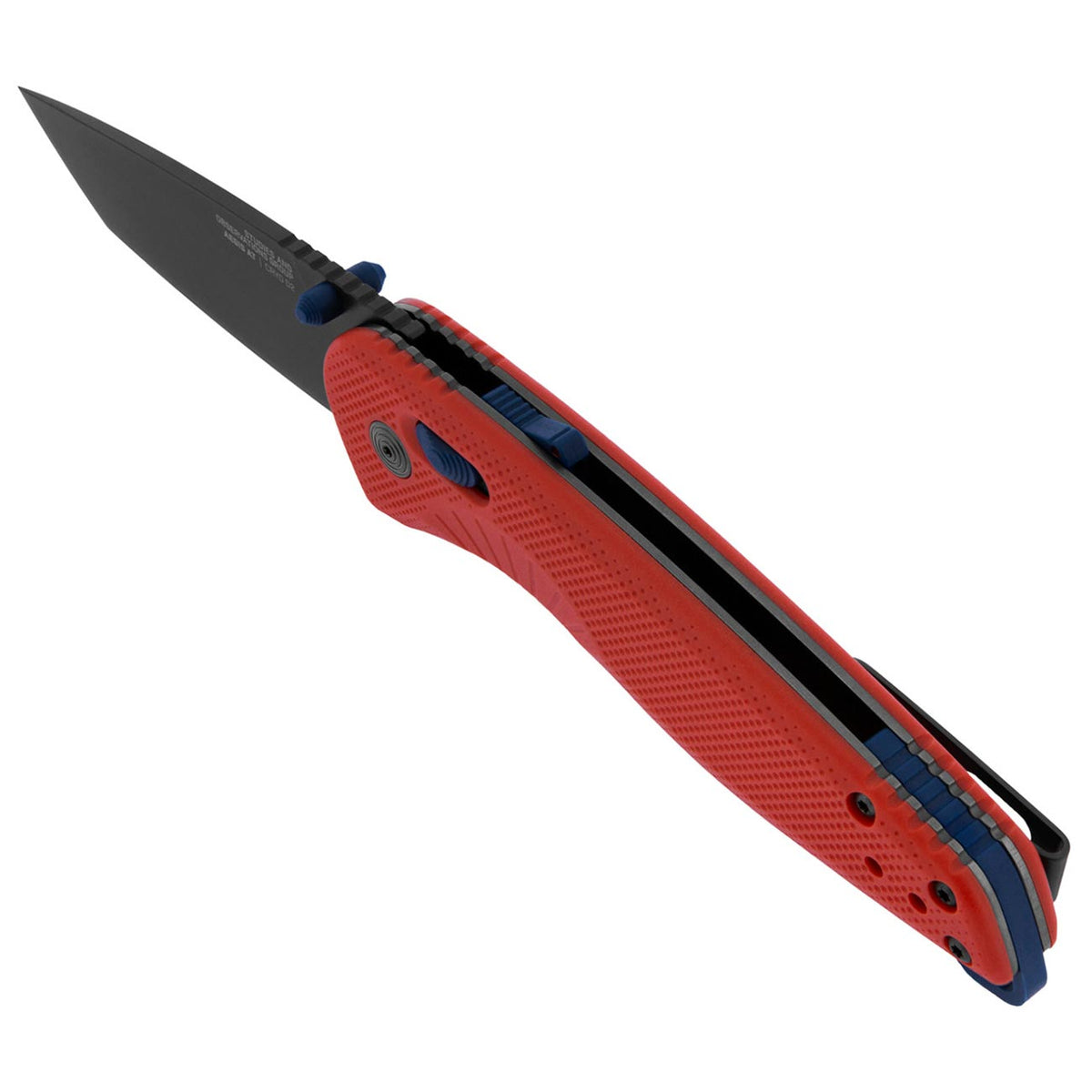 SOG Aegis AT Tanto 3.13" Folding Pocket Knife (Rescue Red & Indigo)