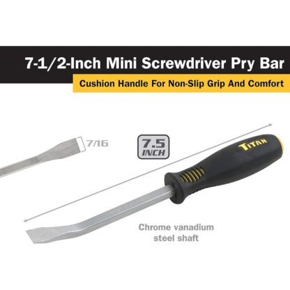 Titan 11512 7-1/2″ Mini Screwdriver Pry Bar