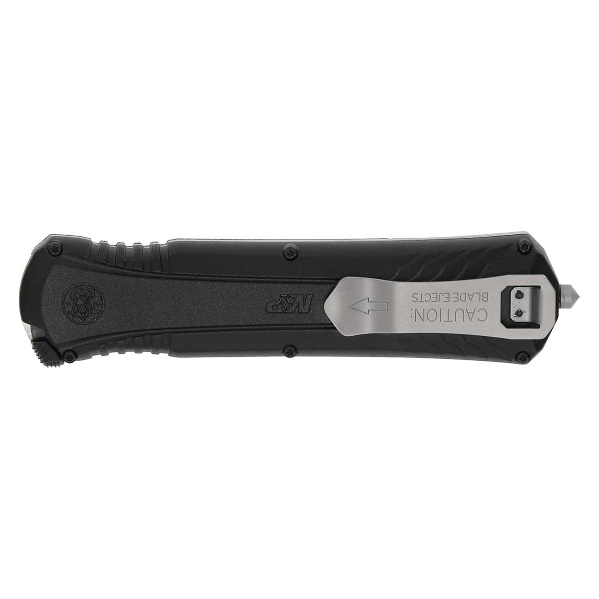 M&P Spear Point 3.5″ OTF Spring Assisted Open Knife (Black/Gray)