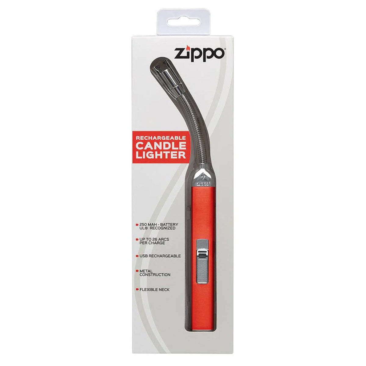 Zippo 121651 Rechargeable Flexible Neck Candle Lighter (Candy Apple Red)