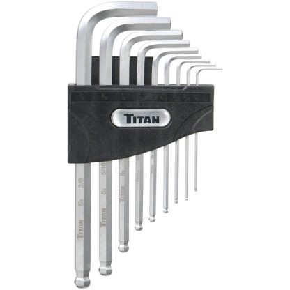 Titan 12735 SAE Detent Ball Hex Key Set (9 Piece Set)