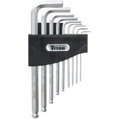 Titan 12736 Metric Detent Ball Hex Key Set (9 Piece Set)