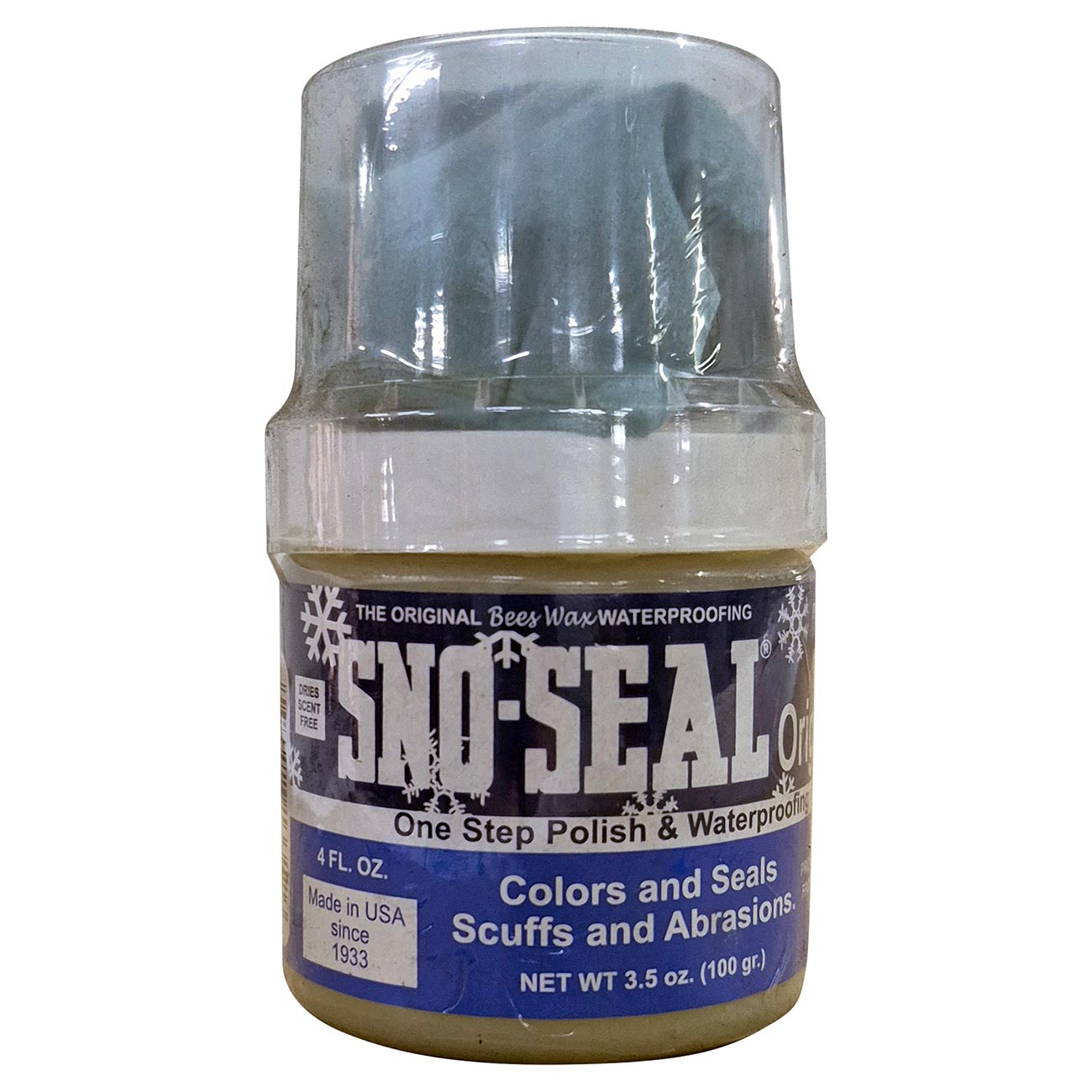 Atsko Sno-Seal Beeswax Waterproofing Leather Protection + Applicator (4 oz. Jar)