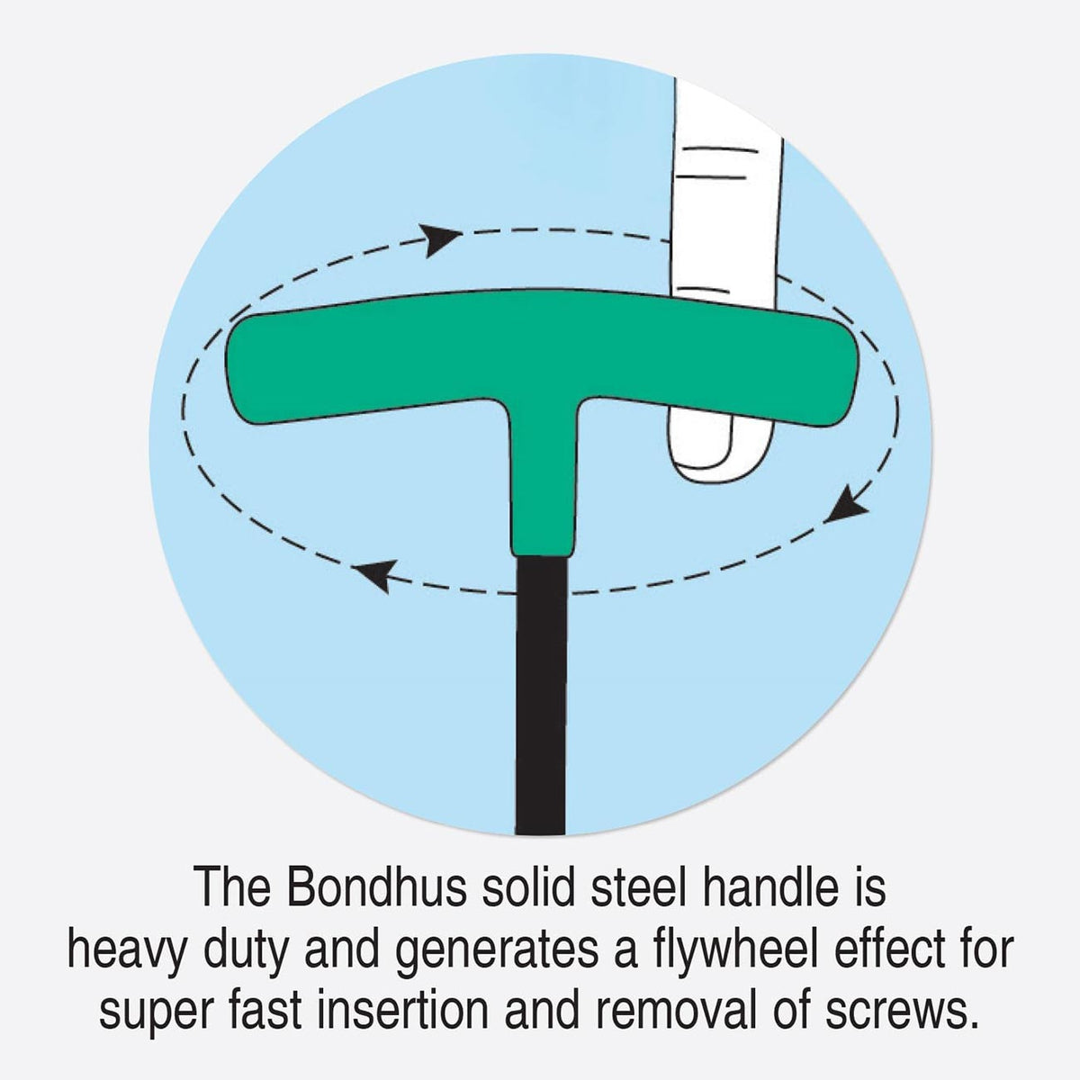 Bondhus Metric HEX T-Handle Wrenches with Stand 2 to 10mm (8pc) 13389