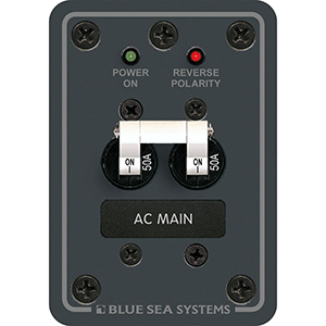 Blue Sea 8079 AC Main Only Circuit Breaker Panel - White Switches