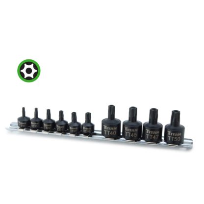 Titan 16143 Impact Grade Tamper Resistant Stubby Star Bit Socket Set
