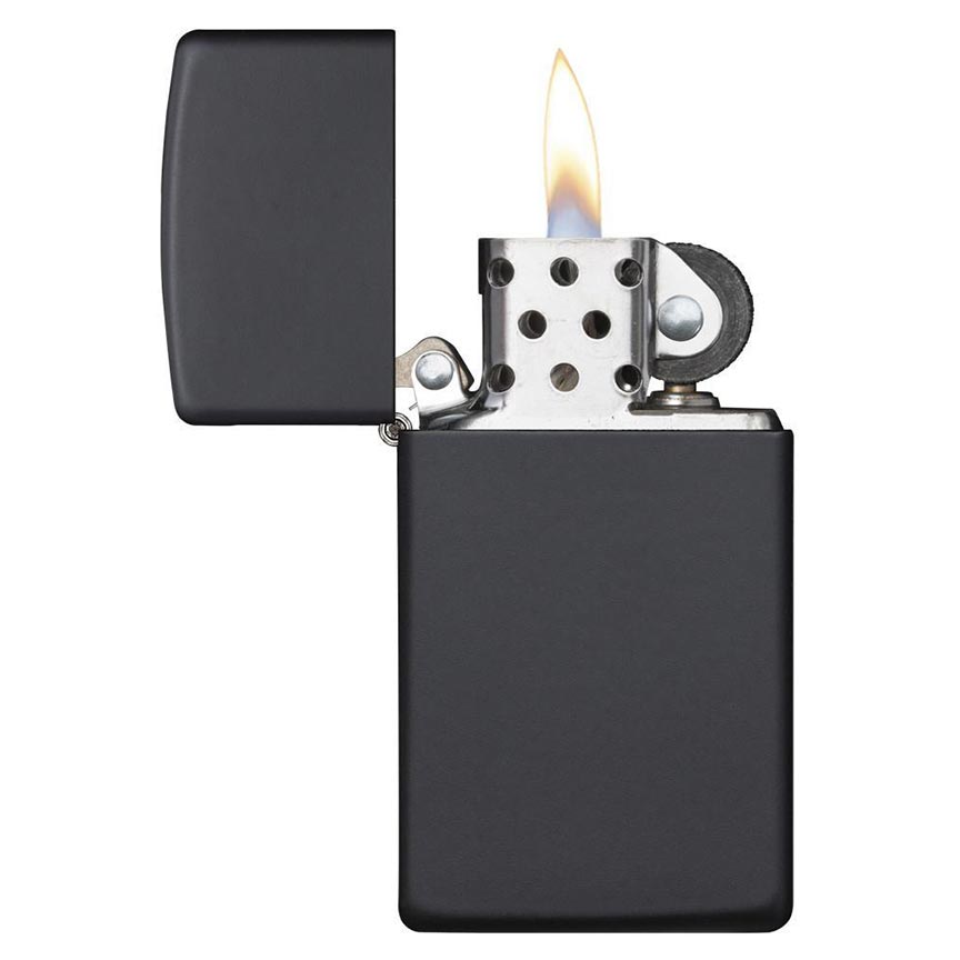 Zippo 1618 Windproof Lighter Slim Black Matte