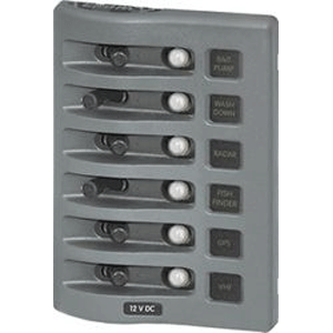 Blue Sea 4376 WeatherDeck Water Resistant Circuit Breaker Panel - 6 Position