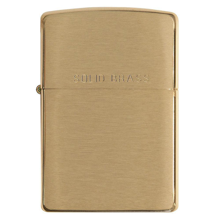 Zippo 204B Windproof Lighter, Classic Brushed Solid Brass
