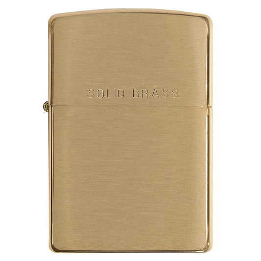 Zippo 204B Windproof Lighter, Classic Brushed Solid Brass