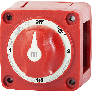 Blue Sea 6007 6007 m-Series (Mini) Battery Switch Selector Four Position Red