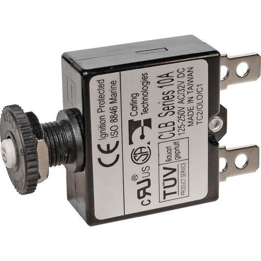 Blue Sea 7054 10A Push Button Thermal with Quick Connect Terminals 20538