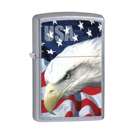 Zippo 3021 Windproof Lighter USA Flag and Eagle Imprinted 205CI013021