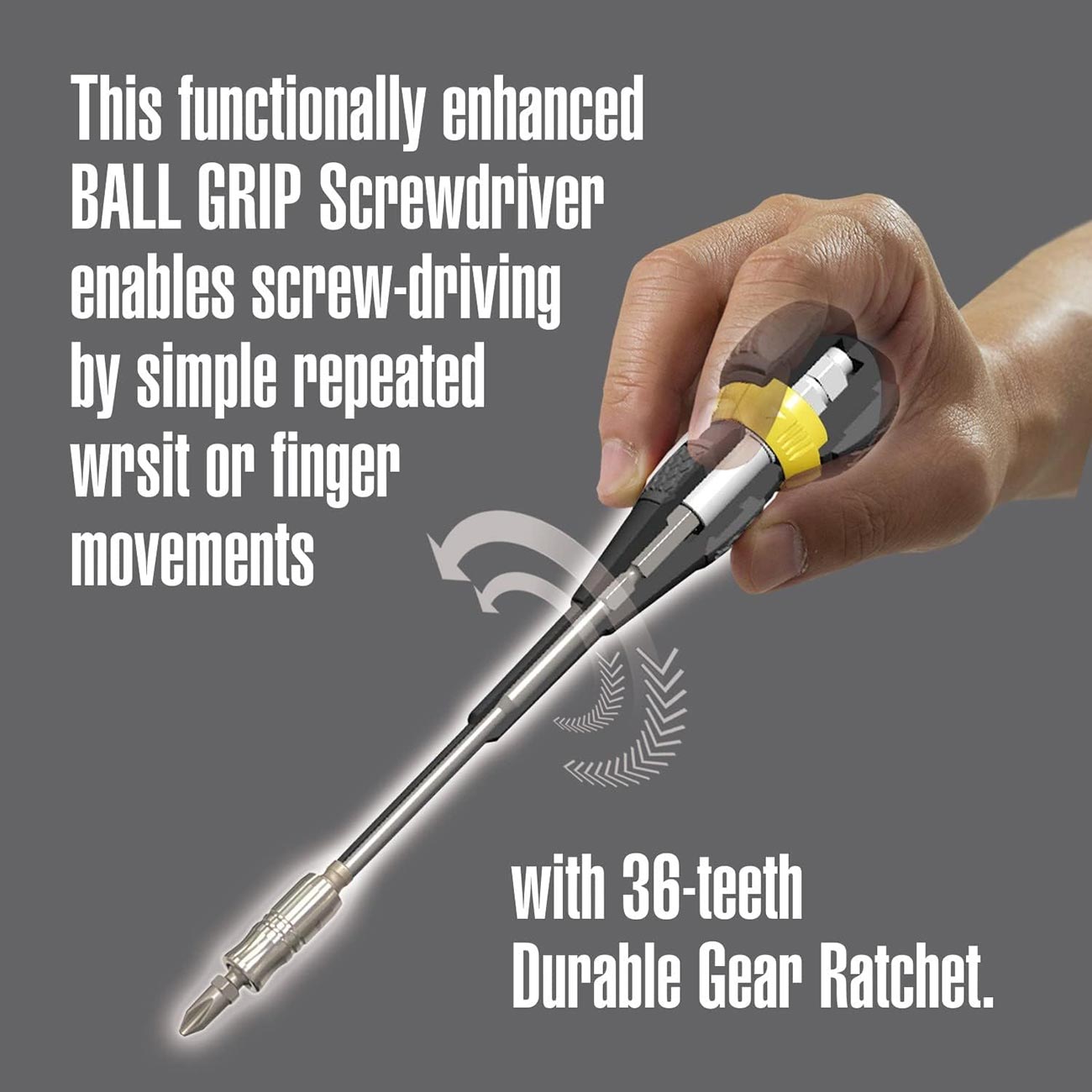 Vessel BALL GRIP Interchangeable Ratchet Screwdriver 2200MBH120