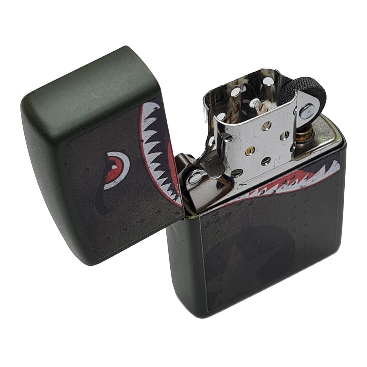 Zippo 22CI413623 Windproof Lighter Fighter Plane "Shark Teeth" Matte Green