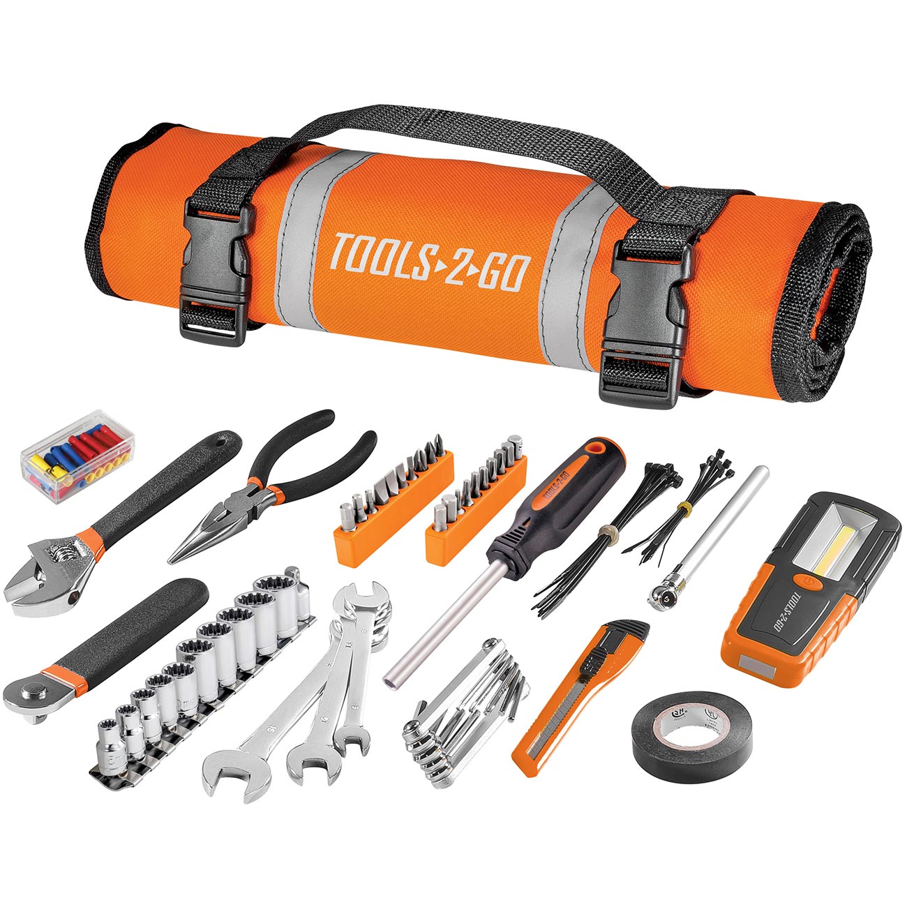 Tools2Go Tool Set w/ Roll Up Pouch for Motorcycle/Auto/ATV 83 Piece 240119