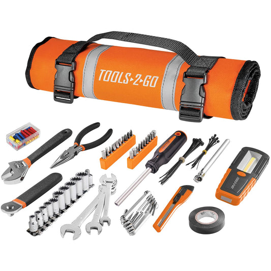 Tools2Go Tool Set w/ Roll Up Pouch for Motorcycle/Auto/ATV 83 Piece 240119