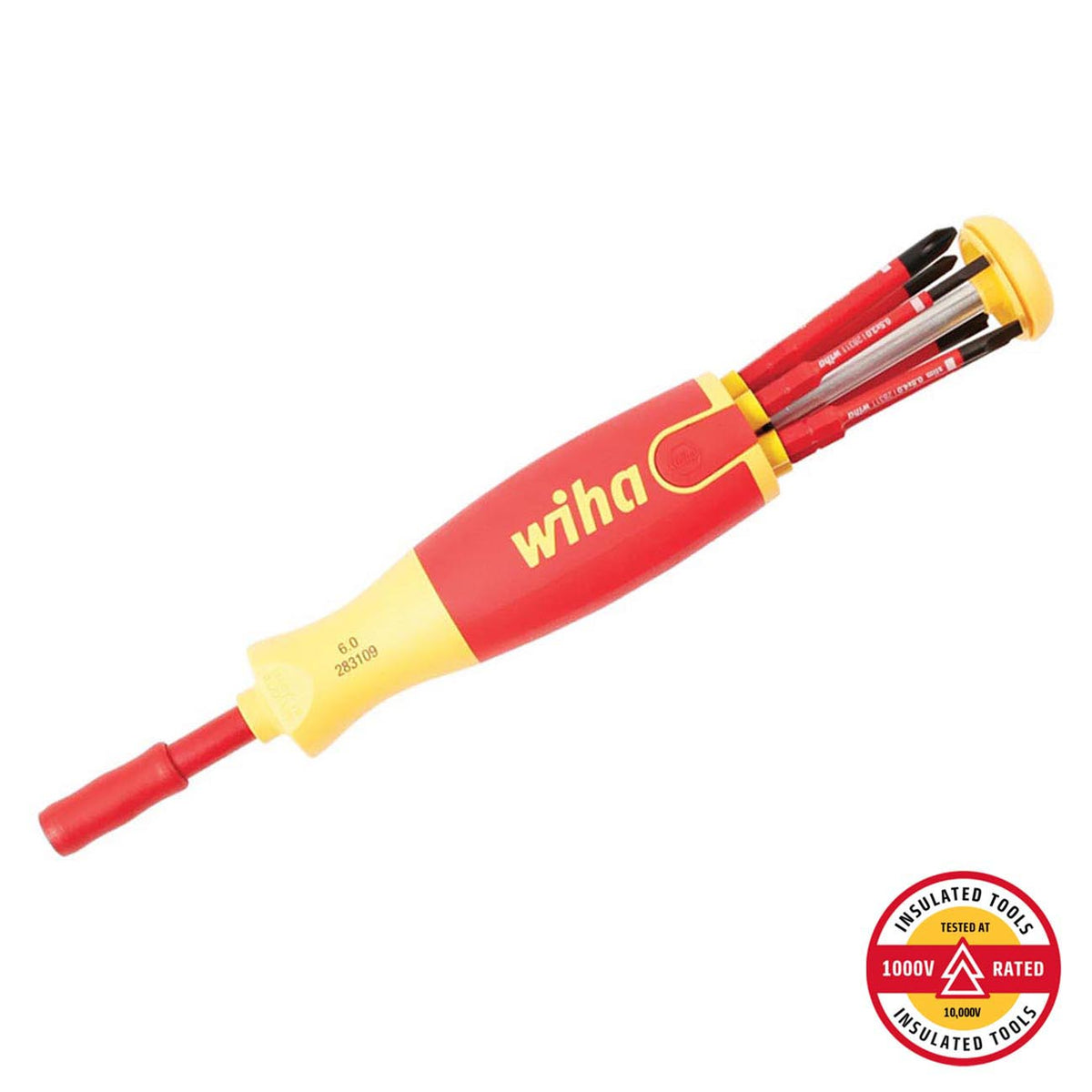Wiha 6-in-1 Insulated SlimLine Ultra Driver Set (7 Piece Set)
