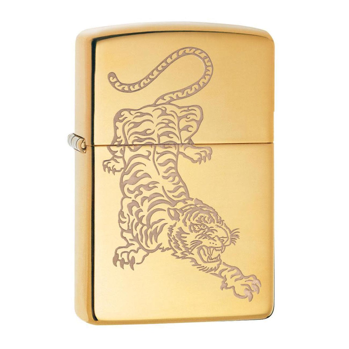 Zippo Windproof Lighter - Tiger Design Gold 29884