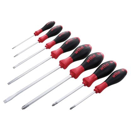Wiha 30298 SoftFinish Slotted/Phillips Screwdriver Set (8 Piece Set)
