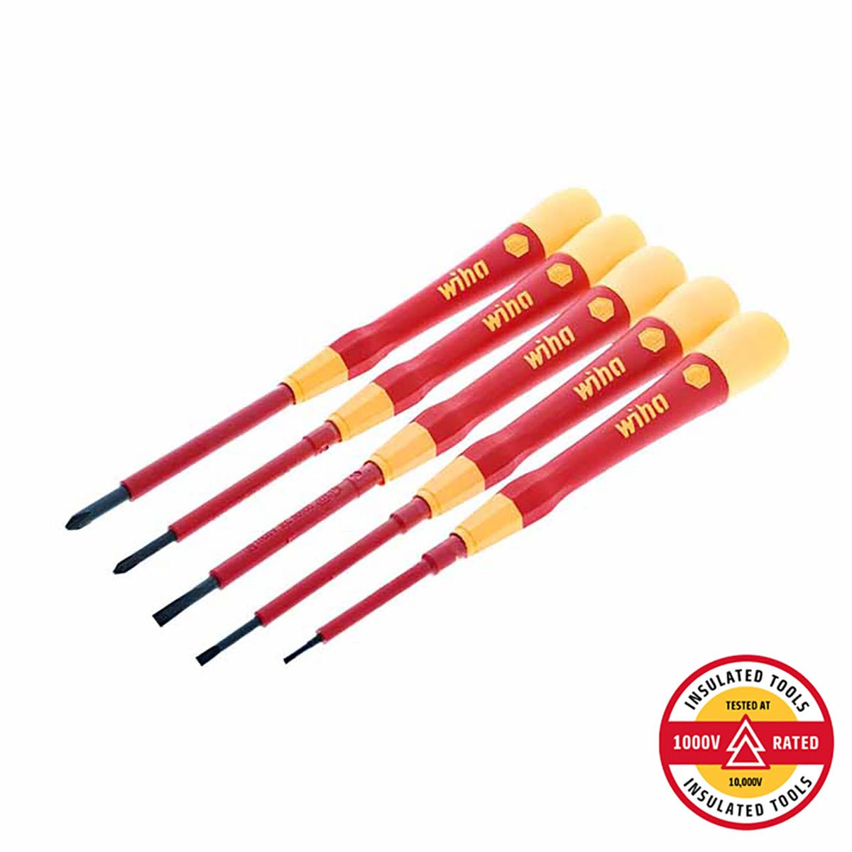Wiha 32085 Insulated PicoFinish Precision Screwdriver Set (5 Piece Set)