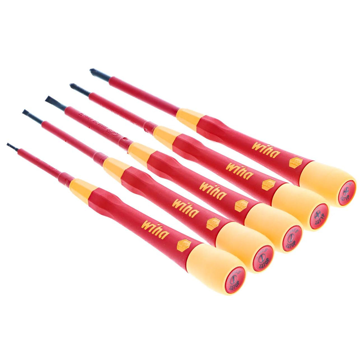 Wiha 32085 Insulated PicoFinish Precision Screwdriver Set (5 Piece Set)