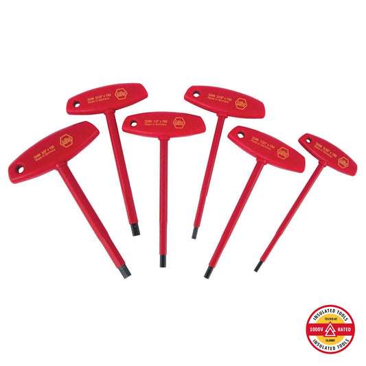 Wiha 33490 Insulated T-Handle Hex SAE Set (6 Piece Set)