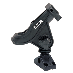 Scotty 280-BK Bait Caster/Spinning Rod Holder w/241 Deck/Side Mount - Black