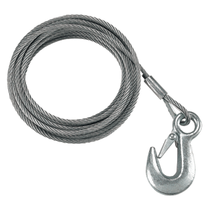 Fulton WC325 0100 3/16" x 25' Galvanized Winch Cable - 4,200 lbs.