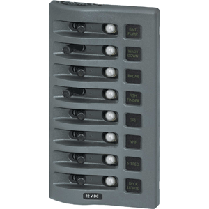 Blue Sea 4378 WeatherDeck Water Resistant Circuit Breaker Panel - 8 Position