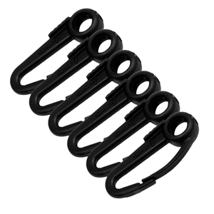 Scotty 590-BK Nylon Snap Hook Black 6-Pack