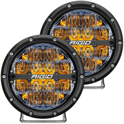 Rigid Industries 36206 360 Series 6" LED Off-Road Spot Beam, Amber (Pair)