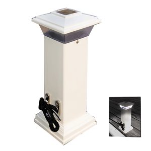 Dock Edge 96-250-F Cleatlite Solar Dock Light w/SS Mooring Cleat 12"