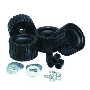 C.E. Smith 29210 Ribbed Roller Replacement Kit - 4 Pack - Black