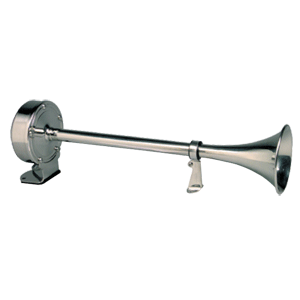 Schmitt Marine 10027 Deluxe All-Stainless Single Trumpet Horn - 12V