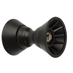 C.E. Smith 29333 4" Bow Bell Roller Assembly - Black TPR