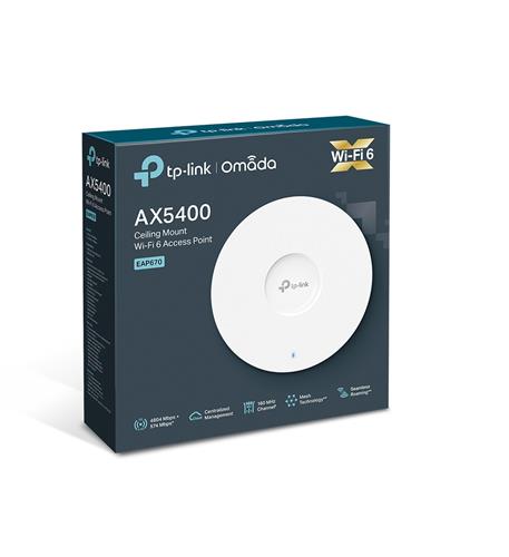 Tp link EAP670 Ax5400 Ceiling Mount Dual Band Wifi Ap