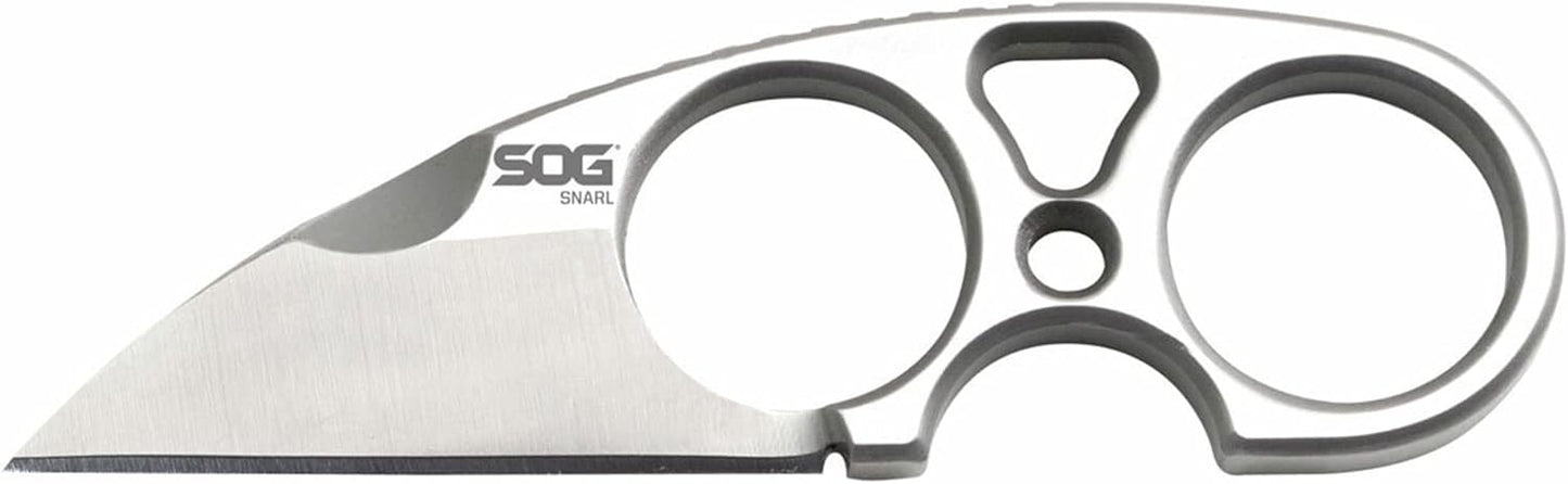 SOG Small Fixed Blade Knives Snarl 2.3 Inch Sheepsfoot Blade Belt Knife JB01K-CP