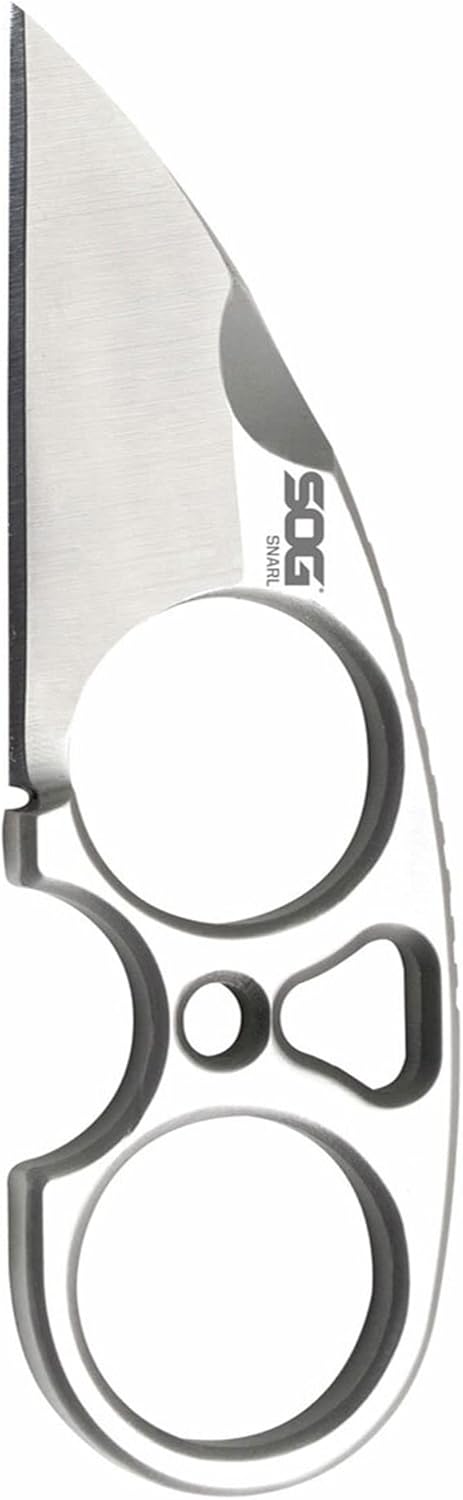 SOG Small Fixed Blade Knives Snarl 2.3 Inch Sheepsfoot Blade Belt Knife JB01K-CP