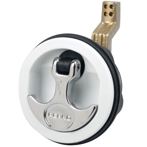 Perko 1092DP1WHT Flush Latch - Surface Mount Offset Cam Bar - 2.5" Hole - White