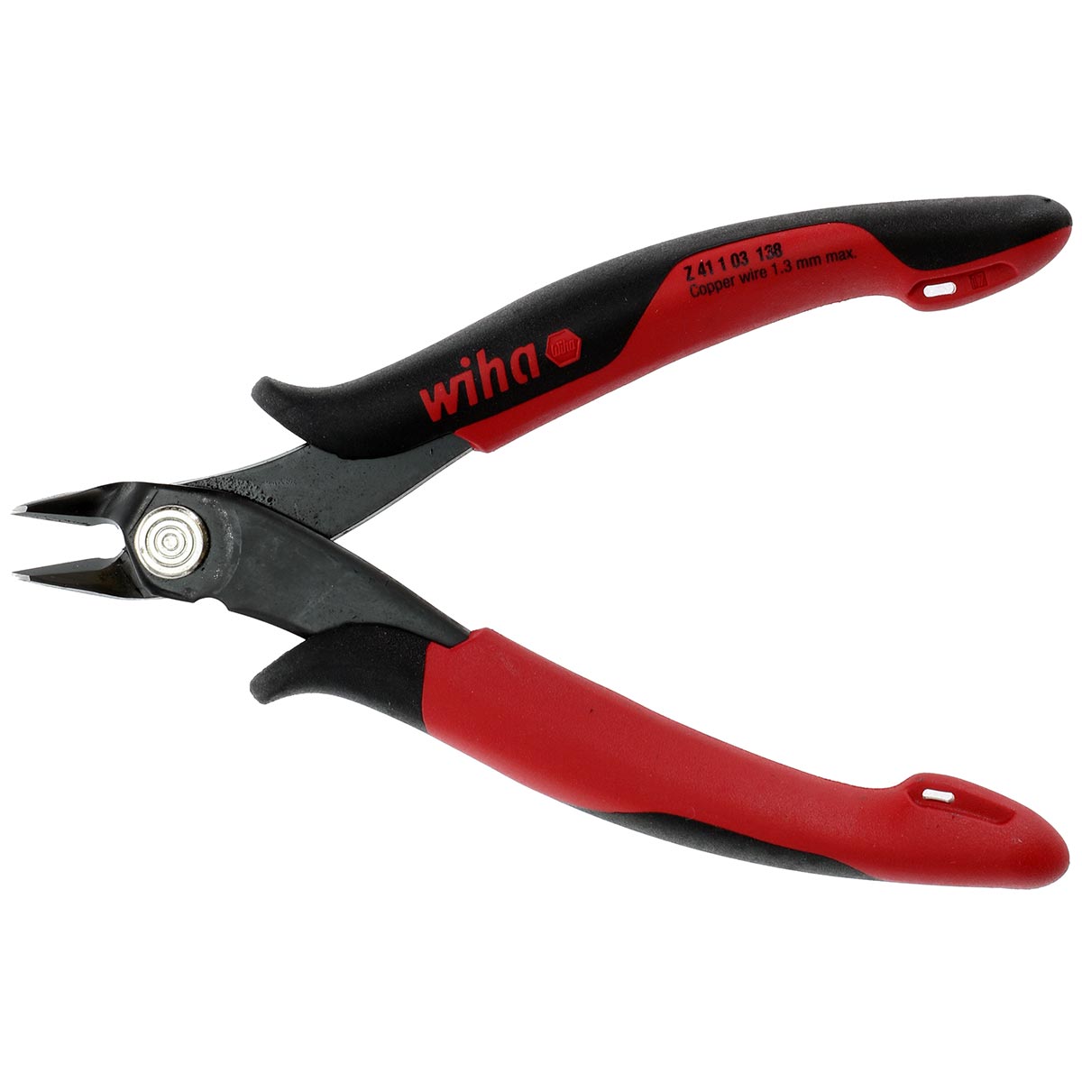 Wiha 56818 Precision Electronic Diagonal Cutters Full Flush Wide Pointed Head