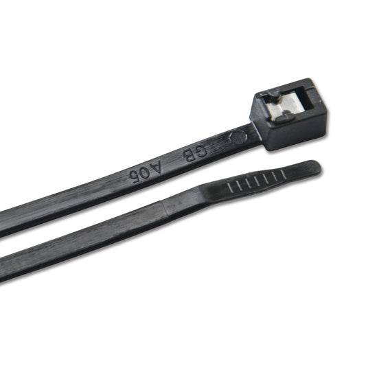 Ancor 8" UV Black Self Cutting Cable Zip Ties - 50-Pack 59787