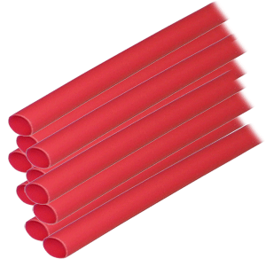Ancor 303606 Adhesive Lined Heat Shrink Tubing (ALT) - 1/4" x 6" - 10-Pack - Red